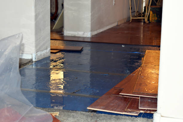 Professional Water Damage Restoration technician working in Kellnersville, WI